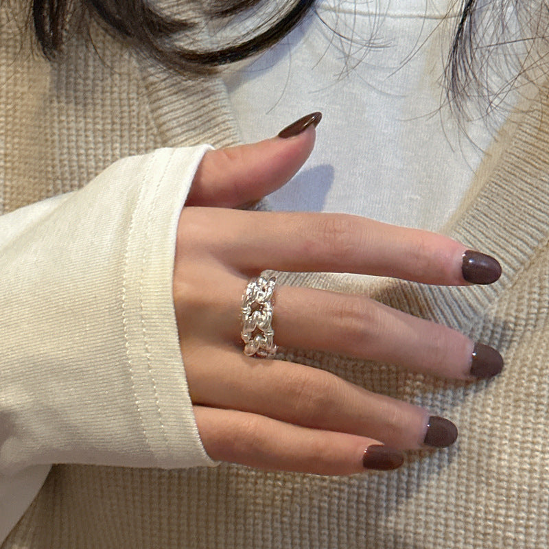 S925 Sterling Silver Korean Fashion Tie Ring – Stylish Gifts — 1