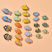 Hand-painted Yellow Small Fish Shape Ceramic – Jewelry Gift Ideas — 1