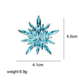 Christmas Blue Snowflake Brooch Pin – Jewelry Gift Ideas — 5