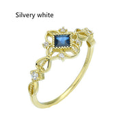 Sapphire Japanese Vintage Hollow Simple Ring – Everyday Gifts — 6