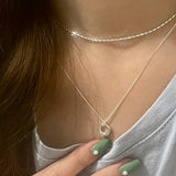 Women's Geometric Circle Necklace Simple Clavicle – Jewelry Gift Ideas — 2