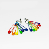 Six Color Trendy Rainbow Pin Earrings – Gift Ideas — 7