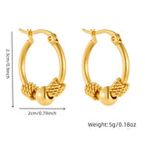 Round Geometric Beaded Earrings Stylish Retro – Practical Gifts — 2
