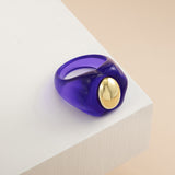 Big Acrylic Colorful Flower Women Ring Aesthetic – Jewelry Gift Ideas — 7