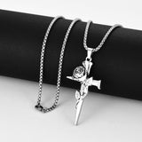 Retro Rose Cross Ornament Men And Women Long – Jewelry Gift Ideas — 4