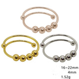 Stainless Steel Double Layer Turnable Ball Ring – Thoughtful Gifts — 2