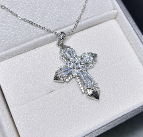 Cross Double Color Gold Pendant Necklace – Jewelry Gift Ideas — 2