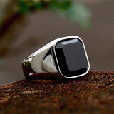 Fashion Retro Men's Simplicity Square Ring – Stylish Gifts — 1