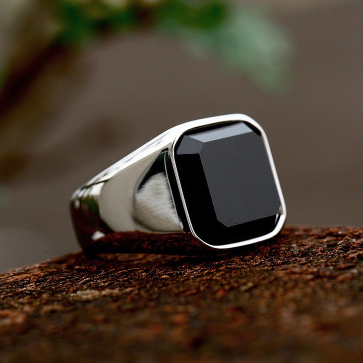 Fashion Retro Men's Simplicity Square Ring – Stylish Gifts — 1