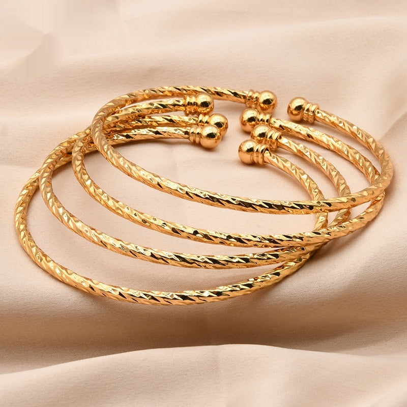 Bridal 24k Gold Plated Bracelet Ornament Women's – Jewelry Gift Ideas — 1