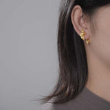 Women's Betta Style Split Silver Stud Earrings – Stylish Gifts — 2