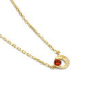 Pure 925 Silver Plated 14K Gold Pomegranate Moon – Jewelry Gift Ideas — 4