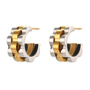 Strap Print Ear Hoop Punk Hip Hop Trend Stainless – Thoughtful Gifts — 2