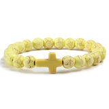 Blue Turquoise Cross Bracelet – Jewelry Gift Ideas — 7