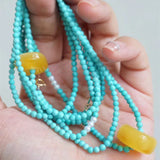 Turquoise High Porcelain Rose Beads Necklace – Jewelry Gift Ideas — 2