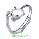 925 Silver Plating 18k Platinum Ring Frame Accessories – Stylish Gifts — 10