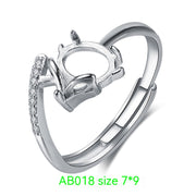 925 Silver Plating 18k Platinum Ring Frame Accessories – Stylish Gifts — 10