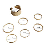 Japanese Korean Style Seven Piece Ring Set – Stylish Gifts — 3