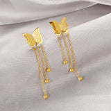 Korean-style Sand-pressed Double Butterfly Tassel – Stylish Gifts — 3
