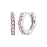 Simple Inlaid Zircon Round Multicolor Stud Earrings – Gift Ideas — 9