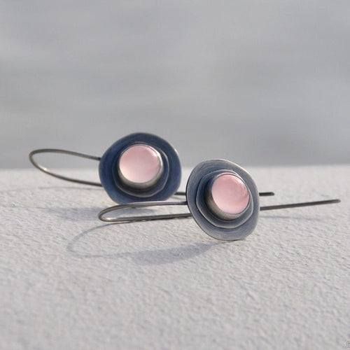 Creative Pink Moonstone Long Earrings Women's Elegant – Gifts for Her — 2
