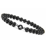 6MM Natural Frosted Agate Letter Bracelet – Jewelry Gift Ideas — 15