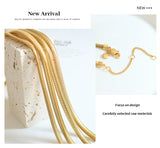 Metal Texture Gold-plated Stitching Soft Snake – Jewelry Gift Ideas — 3