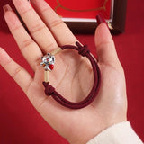 Hand-woven Lucky Cat Fu Character Tibetan Red – Jewelry Gift Ideas — 5
