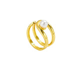 Pearl Twin Open Adjustable Ring – Unique Gift Ideas — 7