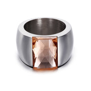Simple Fashion Women's Steel Glass Titanium Steel Ring – Stylish Gifts — 6