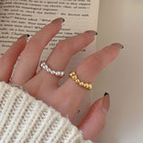 Round Beads Irregular Ring Simple INS Fashion Wave – Stylish Gifts — 15