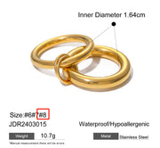 Stainless Steel Layered Pearl Ring With A High-end – Stylish Gifts — 9