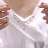 Women's Pearl Lace Necklace – Jewelry Gift Ideas — 3