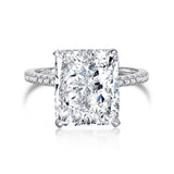 High Carbon Diamond Square Diamond S925 Ring – Gift Ideas — 13