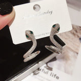European And American Micro-set Snake-shaped Earrings – Gifts for Her — 8