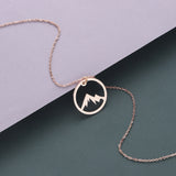 Stainless Steel Mountain Pendant Clavicle – Jewelry Gift Ideas — 7