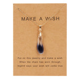 Dolphin Natural Stone Paper Card Necklace – Jewelry Gift Ideas — 4