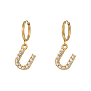 18K Gold Plated Micro Set Zircon Letter Earrings – Gifts for Her — 8