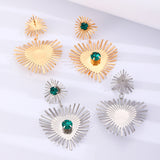 Bohemian Sunflower Heart-shaped Earrings – Gifts for Couples — 7