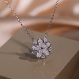 Fashion Jewelry Zircon Women Necklace Ring Double – Jewelry Gift Ideas — 11