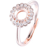 Sterling Silver Rose Gold Women's Eardrop Frame Open – Gifts for Her — 6