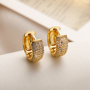 Copper Plated Real Gold Zircon Mini Ear Ring Women – Gifts for Her — 5