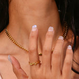 Irregular Surface Ring Ornament Stainless Steel 18k – Practical Gifts — 5