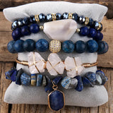 Natural Stone Glass Mixed Gravel Bracelet – Jewelry Gift Ideas — 10