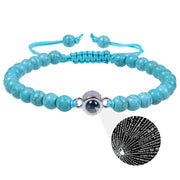 Frosted Stone White Turquoise Couple Bracelet – Jewelry Gift Ideas — 9