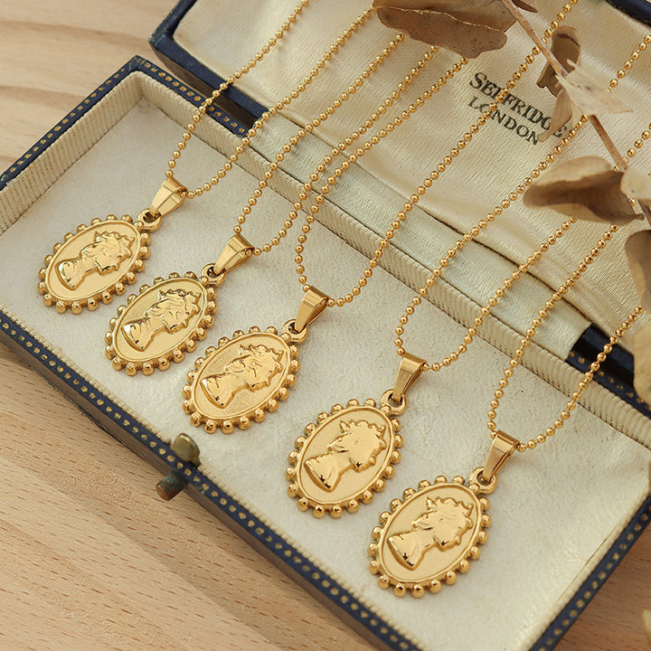 Fashion Oval Circle Necklace Versatile – Jewelry Gift Ideas — 1