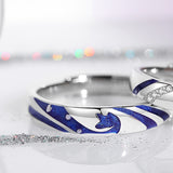 Couple Ring Sterling Silver Niche Design Enamel – Gifts for Couples — 2