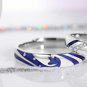 Couple Ring Sterling Silver Niche Design Enamel – Gifts for Couples — 2