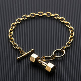 Hip Hop Cuban Titanium Steel Dumbbell Bracelet Fitness – Fitness Gifts — 2