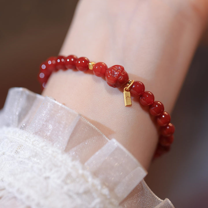 Natural Single Circle Agate String With Small – Jewelry Gift Ideas — 1